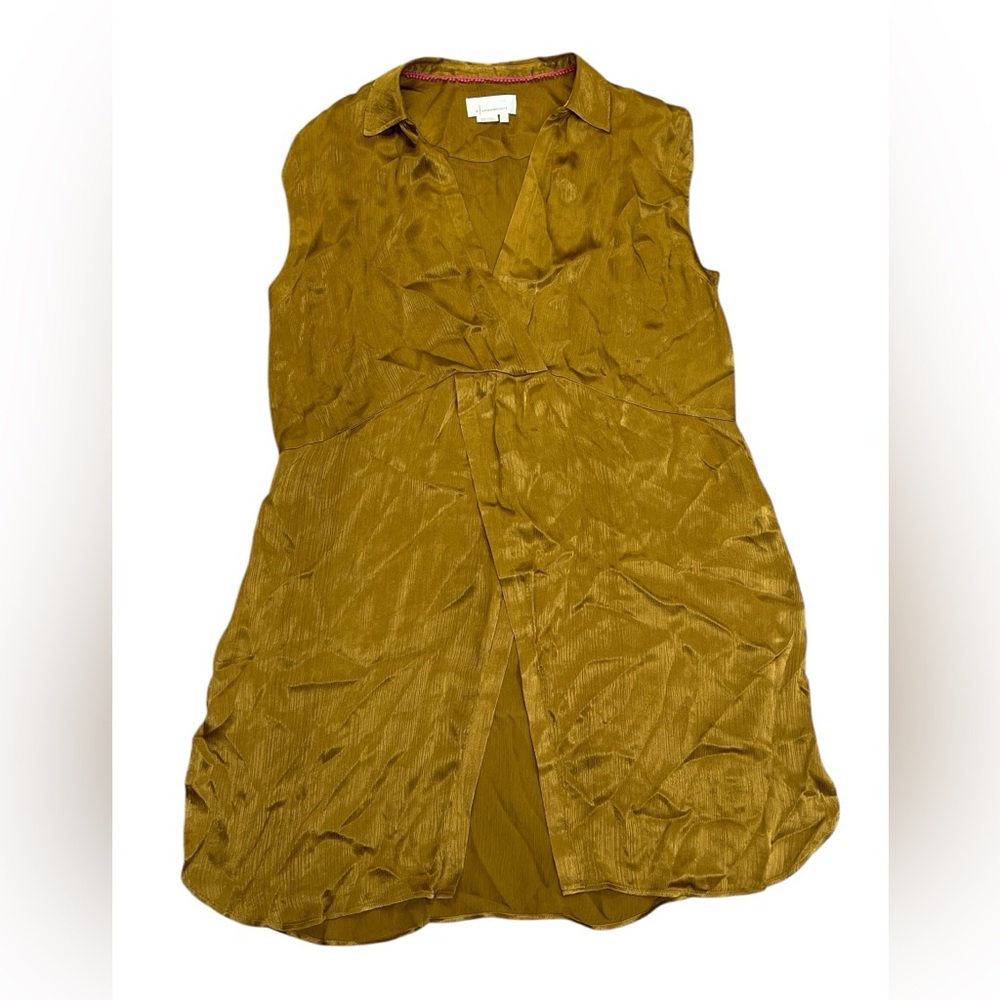 Anthropologie Mustard Sleeveless Blouse